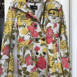 Hurley floral trench coat